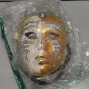 Masquerade Venetian Jester Mask Music Carnival Wall Decorative Art Collection Mask (Gold, M)
