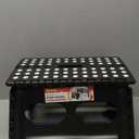 ACSTEP Folding Step Stool,15" Extra Wide 9" Height Heavy Duty Stepping Stool More Safe and Comfortable Non Slip Foldable Step Stool for Kids and Adults Black (9", Widen Black)