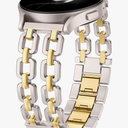 Wearlizer Metal Band Compatible with Samsung Galaxy Watch 7 6 5 4 FE Active 2 40mm 44mm/Watch 6 4 Classic 43mm 47mm 42mm 46mm/Watch 5 Pro 45mm Bands, 20mm Dressy Stainless Steel Chain Strap Women
