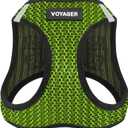 Best Pet Supplies - All Weather Mesh, Reflective, No Pull Harness for Small, Medium Dogs, Cats - Secure with Hook & Loop Fastener, Buckle, Double D-Rings - Lime Green 2-Tone, S (S (Chest: 14.5 - 16"))