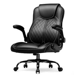 GTRACING Gaming Chair with Flip-Up Armrest, Video Gaming Chair with Rocking Function, Ergonomic Computer Gaming Chair with High-Density Sponge and Adjustable Height, Black
