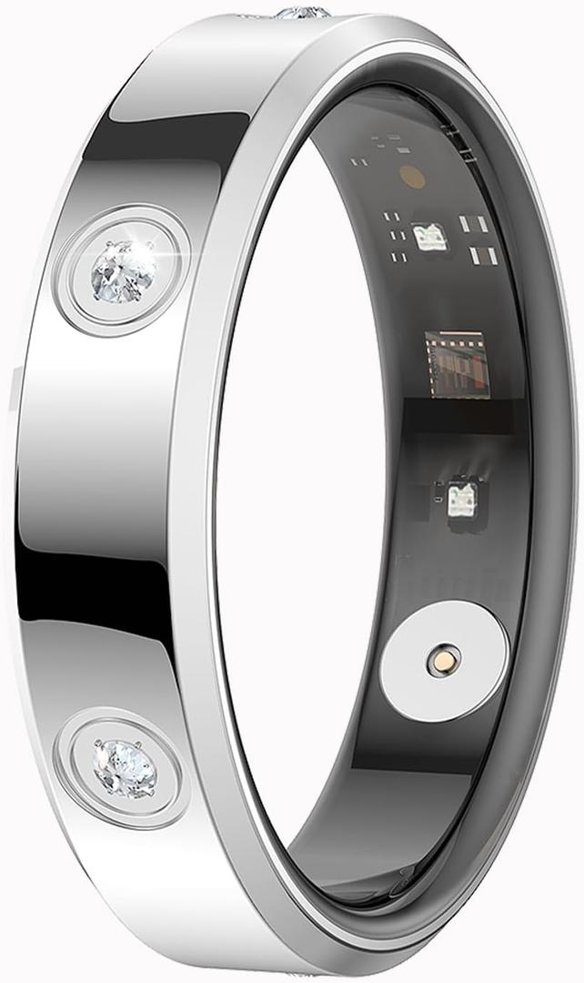 Smart Ring for Women Fitness Ring Health Ring with Diamonds Fitness Tracker with Heart Rate Sleep Monitor for Android iOS