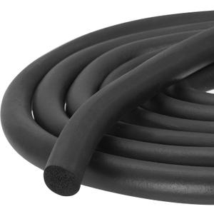 uxcell Foam Rubber Weather Seal Strip, 14mm(0.55") Diameter x 6 Meters (19.69Ft) Long Round EPDM Solid Rubber for Reduce Noise, Shock, Friction