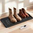 Natural Rubber Boot Tray Heavy Duty Shoe Mat Tray for Entryway with Shoe Brush Large Boot Mat Tray Multi-Purpose for Indoor or Outdoor