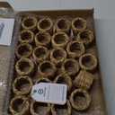 Wicker Rustic Napkin Rings Set of 24, Round Woven Boho Napkin Rings Handmade by Natural Water Hyacinth - Perfect for Farmhouse Party, Wedding, Dining Room, Table Decoration