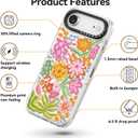 for iPhone Air Case Cute - Durable Shockproof 6.6 ft Drop Impact Phone Case - Funny Passion Flower Design for iPhone 17 Air (6.5") Clear