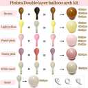 Pink Yellow Brown Balloon Garland Double Stuffed Pastel Light Pink Yellow White Sand Balloons Balloon Arch Kit for Birthday Baby Shower Wedding Bee Bear Theme Fall Party Decorations