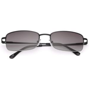 MIRYEA Full Lens Reading Glasses Spring Hinge UV400 Protection Sunglasses Blue Light Blocking Sun Readers for Men and Women
