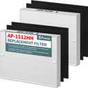 AP-1512HH True HEPA Replacement Filter Set Compatible with AP-1512HH | AP-1518R, AP-1519P Air Purifiers, Includes 2 HEPA Filters & 4 Pre-FiltersAlternative to Part #3304899