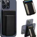 for MagSafe Wallet, Magnetic Phone Wallet with Adjustable Stand & Money Clip, Detachable Magnetic Wallet for iPhone 16/15/14/13/12 Pro Max Plus, 10+ Cards Holder (Black)