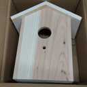 Window Bird House for Outside with Strong Suction Cup, Upgraded See Through Window Birdhouse for Viewing Inside, Wooden Bird Nesting Box for Bluebird Finch Chickadee Outdoors, Best Gift for Kids