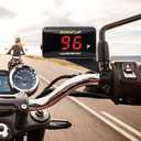 Motorcycle Water Temp Gauge Fahrenheit Display 32~248F Over-Temperature Alert, Universal Digital Temperature Meter with Temp Sensor Adapter for Most Car Marine Motorcycle Digital Meter(Blue,18mm)