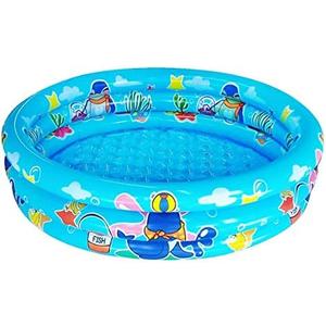 3 Rings Kiddie Pool for Toddler, 48”X12”，Kids Swimming Pool, Inflatable Baby Ball Pit Pool, Small Infant Pool (Blue)