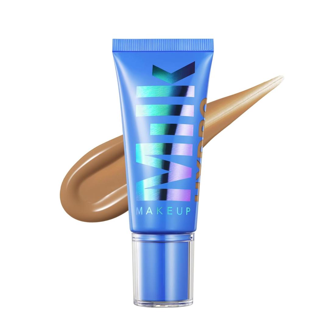 Milk Makeup Hydro Grip Hydrating Gel Skin Tint  12HR Lightweight Buildable Coverage with Hyaluronic Acid for Natural Dewy Finish  Non-Comedogenic (09 - Medium Tan with Warm Undertones)