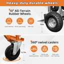 Aluminum 4 in 1 Convertible Hand Truck Dolly, 1000Lbs Capacity, Heavy Duty Folding Hand Truck Dolly Cart with Wheels 10" All-Terrain Tires, Hand Trucks for Logistics, Moving Home, Shopping, Office