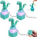 3PCS USB-C Rechargeable Lizard Button Fidget Toy, Keychain Sound Toy with Colorful Light & Real Keyboard Click, Anxiety Relief Sensory Toy for Adults & Kids, Portable Gift Set