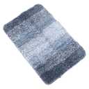 Anti Slip Absorbent Polyester Bathroom Rugs, Bath Floor Mat Fiber Bathroom Mat with Gradient Color, Strong Water Absorption Multifunctional Use for Home Entrance Restrooms
20 x 30 In Blue