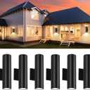 6Pack 14inch LED Square Up & Down Wall Lights,14W Outdoor Wall Light 4000K Day White Aluminum Body Waterproof IP65 LED Exterior Light Fixtures Wall Mount for House Patio Garage Garden.
