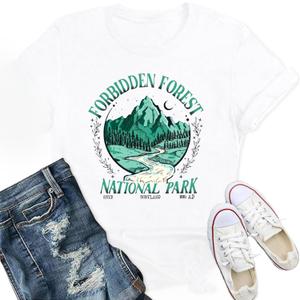 Womens Hiking Shirt Mountain Nature Hike T-Shirt National Park Casual Tshirt Camping Outdoor Tee Small