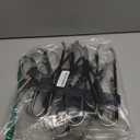 4 Pack 6-Tier Space Saving Pant Hangers, Anti-Slip, Lightweight, Stainless Steel, Black, 6 Pairs Jeans Hangers