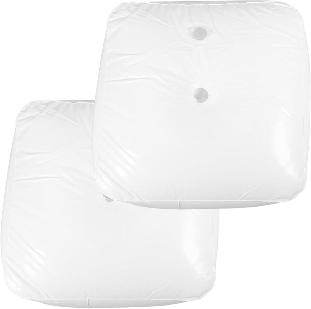 HANABASS 2 Pieces Water Weight Base for Balloon Arch And Column, Refillable, Pvc, White, for Wedding, Birthday, Party, 11x11x3. 14 in