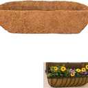 1 Pcs Trough Coco Liner 48 inch Wall Planter Replaceable Coco Liner for Window Box, Fence Flower Baskets
