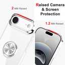 Tnarru Designed for iPhone Air Case with Stand [Magnetic Ring Holder Kickstand] Soft TPU Bumper Non-Yellowing Anti-Scratch Lightweight Slim for iPhone Air Case Silver and Clear (iPhone Air [6.5 Inch])
