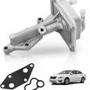 Engine Oil Cooler Kit with Gasket Compatible with 2007-2013 Nissan Altima Rogue Sentra 2.5L - OEM GM# 21300-JA06A 918-402 21304-JA00A