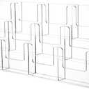 Kigley Acrylic Brochure Holder Pamphlet Brochure Display Stand, 3 Tier 12 Pockets Tabletop Greeting Card Display Clear Flyer Holder for Pamphlet, Document, Sign, Folders