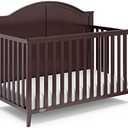 Graco Wilfred 5-in-1 Convertible Crib (Espresso) – GREENGUARD Gold Certified, Converts to Toddler Bed and Full-Size Bed, Fits Standard Full-Size Crib Mattress, Adjustable Mattress Support Base