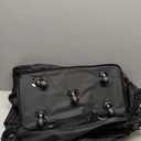 M Size Expandable Travel Oxford Duffel Bag with Wheels Waterproof Lightweight Traveling Foldable Suitcase (Black)