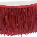1 Yard 4 Inches Wided Glass Beaded Fringe Trim Ribbon Lace Tassel Fringe Trimming for Dress Clothes Lamp Shade Decoration DIY (Red)