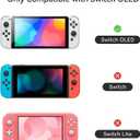GeekShare Protective Case for Switch OLED, Hard PC Protective Shell Slim Cover Case Compatible with Nintendo Switch OLED and Joy Con - Lily of The Valley