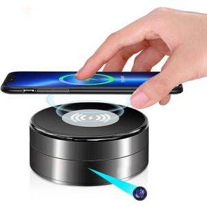 Hidden Camera with Wireless Charger - 1080P HD Security Camera, 160 Wide-Angle Lens, Motion Detection, Suitable for Home Security Monitoring of Babies/Pets/(2.4/5G) (Black)