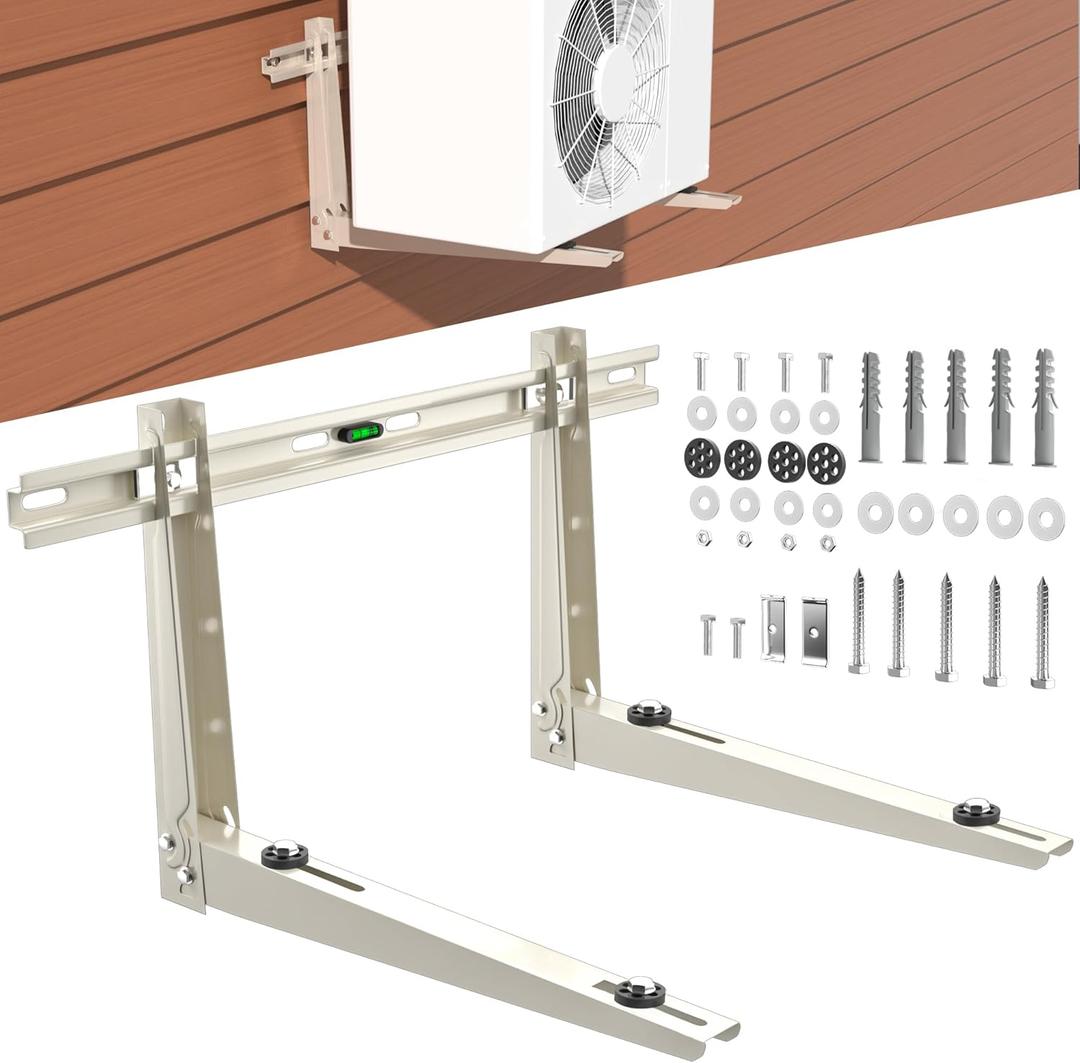 Mini Split Wall Mounting Bracket, Heavy-Duty Wall Bracket for 9000 Btu to 36000 Btu Outdoor Ductless Minisplit Air Conditioner AC Heat Pump Systems, Max 490 Lb Capacity
