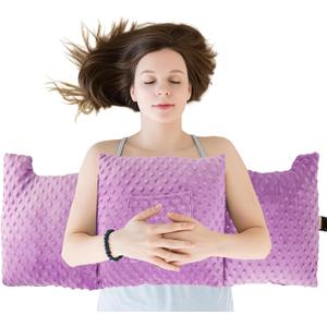 Mastectomy Pillow - Post Surgery Pillow, Mastectomy Recovery Must Haves, Breast Pillow for Heart Surgery Breast Reduction & Augmentation Patients, Recovery Seatbelt Protection, Post Surgery Gift (Purple)