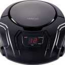 PROSCAN Elite Portable CD Boombox with AM/FM Radio (Black)