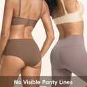 Seamless Underwear for Women No Show No Panty Line Womens Panties High Waisted Ladies Comfortable Briefs 5 Pack (Medium)