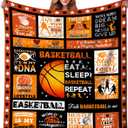 Basketball Gifts for Boys Sport Blanket Basketball Stuff Accessories Soft Throw Blankets Sport Lover Best Gifts for Boys Girls Women Team 50"X40"