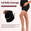 Siimcuzy 4 Pack Women's Maternity Shorts with Pockets Over The Belly Yoga Biker Pregnancy Workout Running Active Shorts, Black Heather Gray Red (XL)