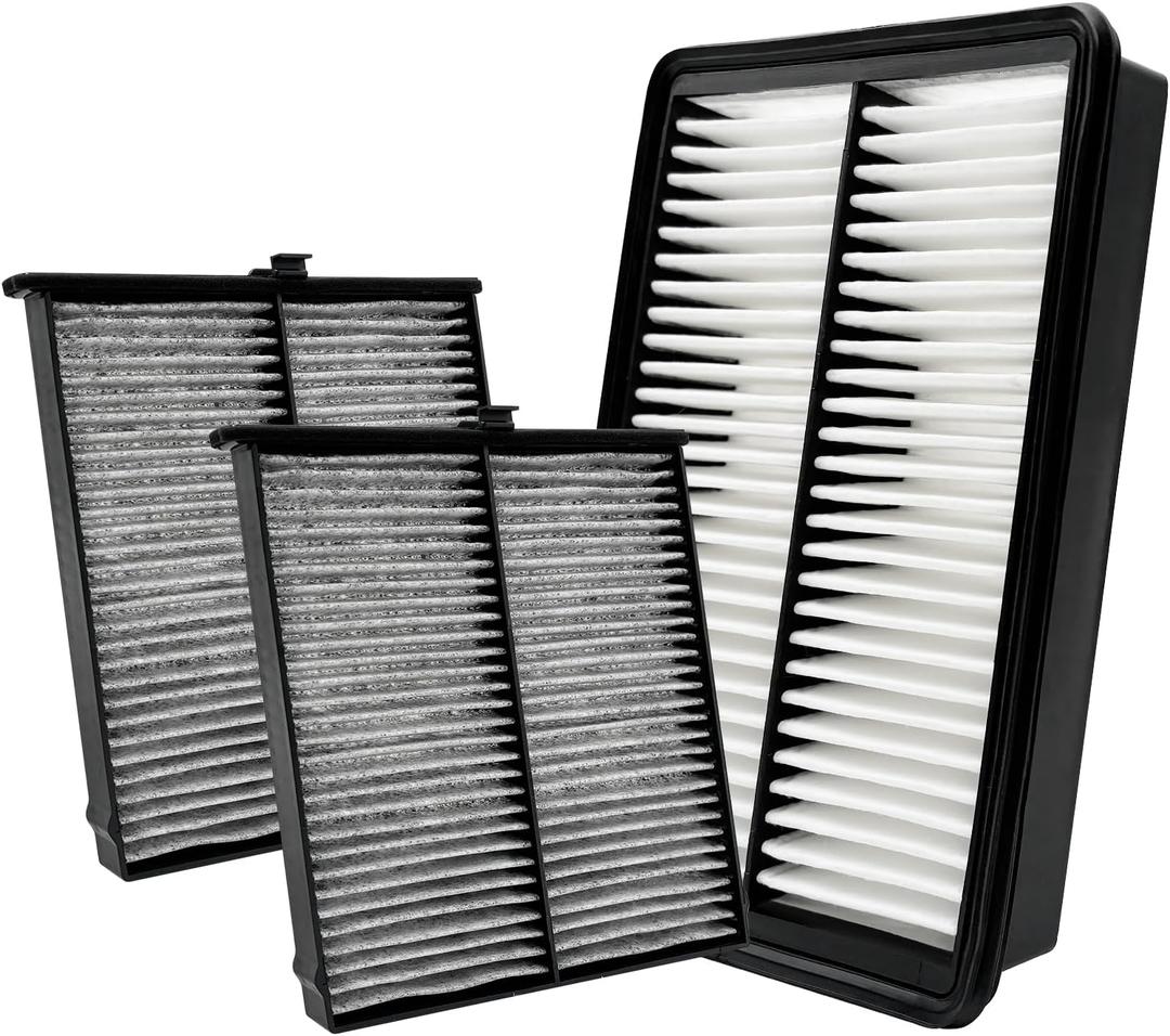 3PCS Cabin Engine Air Filter Kit Fits for 2014-2018 Mazda 3, 2014-2021 Mazda 6, 2013-2023 Mazda CX-5, Replacement for CA11259, CF11811, KD45-61-J6X,JMJ6XJMPE07