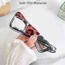 LSL Case for iPhone 15 Pro Sparkly Cute 3D Butterfly Leopard Pattern Design Glitter Diamond Camera Protection Soft Slim Cover for Women Girls Black