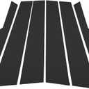 Door Pillar Window Trim Anti Scratch Sticker Pillar Posts Door Outer Exterior Cover for KIA Sorento 2011-2015 Black Front Rear Left Right