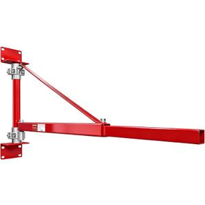 660LBS Max Load Wall Mount Jib Crane, Hoist Support Arm, Electric Hoist Holder Swing Arm, 180 Swivel Steel Lifting Arm with Adjustable Pole for Hoist, Scaffolding Lift, Factories, Garage