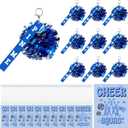 Threehoney Pin Me Cheer Ribbon Keychain with Gift Cards and Organza Bags Pom Pom Cheer Gifts Set for Cheerleader Team