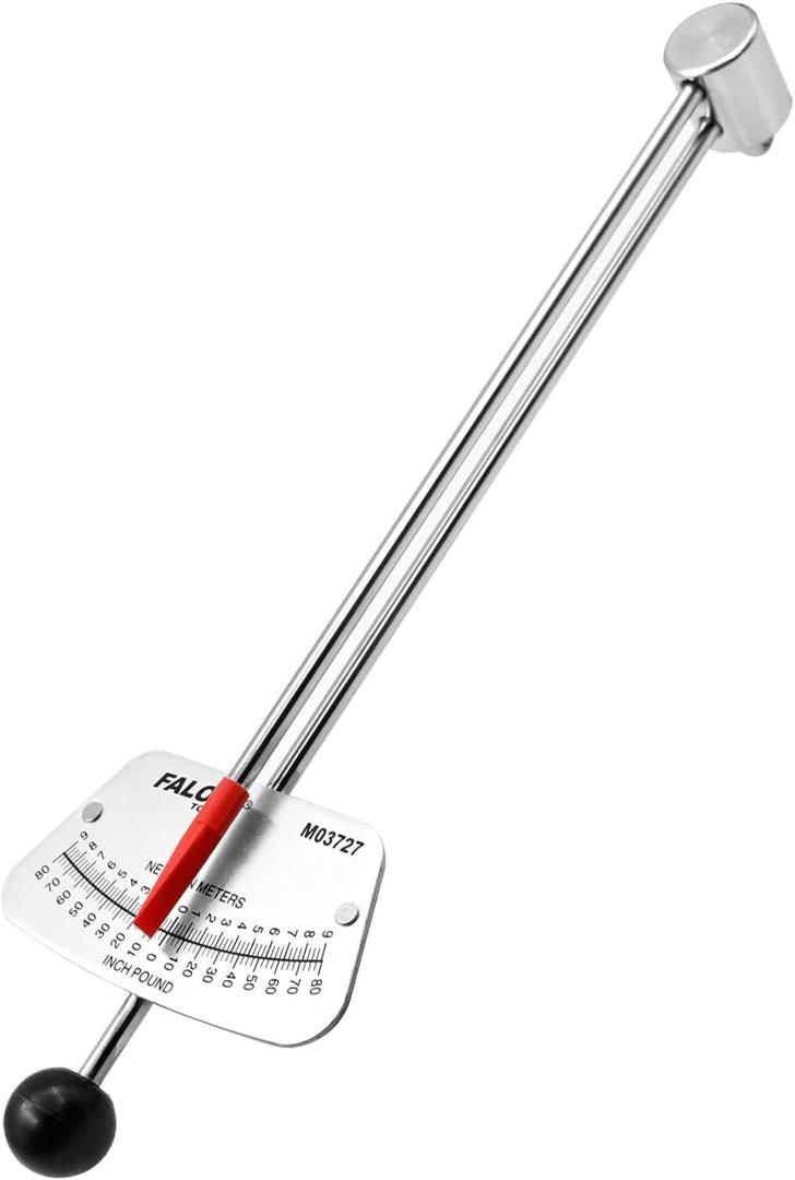 1/4-inch Drive Beam Torque Wrench - 0-80 Inch/Pounds and 0-9 Newton/Meter Torque Wrench - High Visibility Markings for Easy Readings