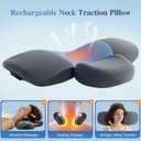Neck Massager Pillow, 3-in-1 Neck Massager, Traction Massage with Heat, Neck Pillow for Shoulder Pain, Deep Tissue Pain Relief,Rechargeable
