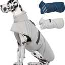 Warm Dog Coat, Reflective Adjustable Dog Jacket, Furry Turtleneck Winter Coat Thicken Dog Fleece Vest, Waterproof Windproof Dog Cold Weather Coats with Buckle for Puppy Small Medium Large Dogs (Apricot)