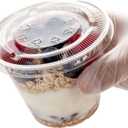 Golden Apple Cup series, 9oz Clear Plastic cups with Flat lids no hole 50sets