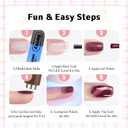 Gel Nail Polish Set, Cat Eye Gel Polish Kit, Holographic Reflective Magnetic Shimmer Glitter Nude Brown Pink Skin Tones Nail Art, Manicure Salon DIY Gifts, Soak Off, UV/LED Cured (9 Colors G)